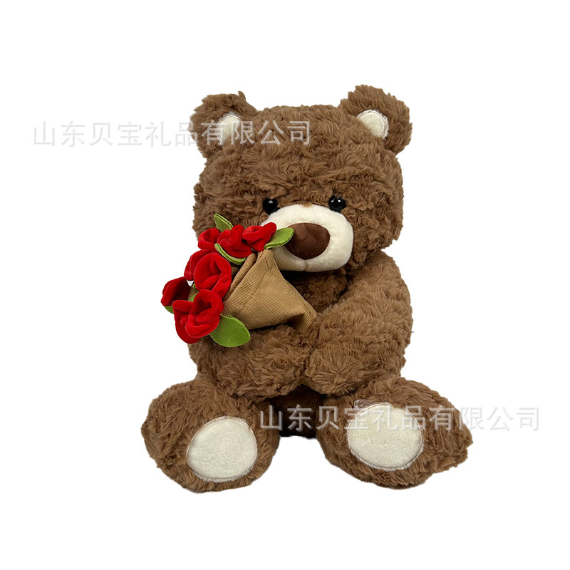 Valentine's Day rose, bear, plush toy, 50cm large doll, arcade claw machine, exchange doll Item Picture