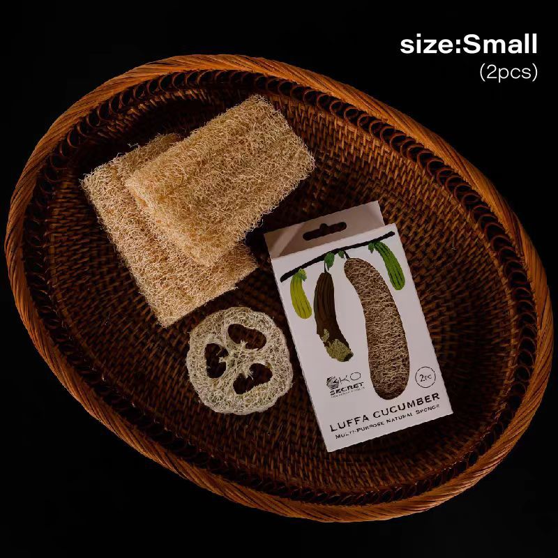 Xiuming Natural Loofah Cleaning Wonder, Back Scrub Exfoliating tool, Scouring Pad, no sticking when washing dishes, scrubbing POTS Specification image