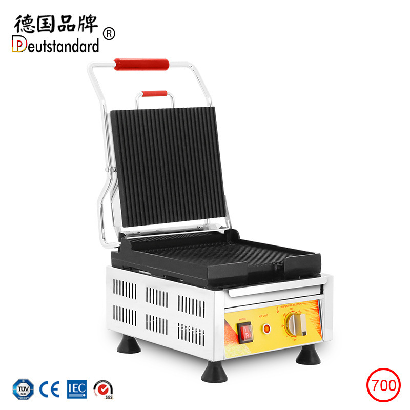 Commercial double-pressure plate griddle pancake machine with electric heating and multi-functional breakfast equipment Application Scenario