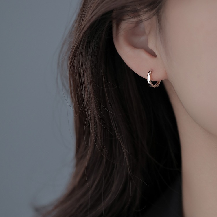 925 sterling silver needle ear loops, circle ear buckles, 2021 new trendy ear studs, sleeping earrings and earrings without removal full figure