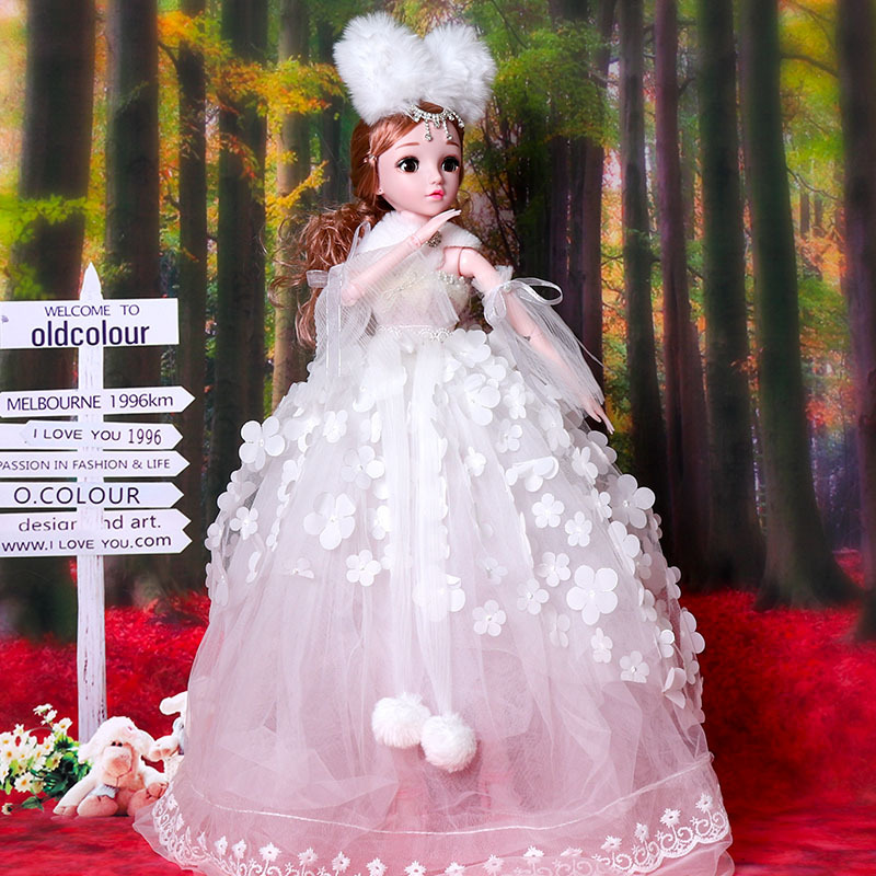 熙笑玩具冰雪奇缘白雪公主巴比娃娃精致仿真小女孩儿童节礼物60cm细节图