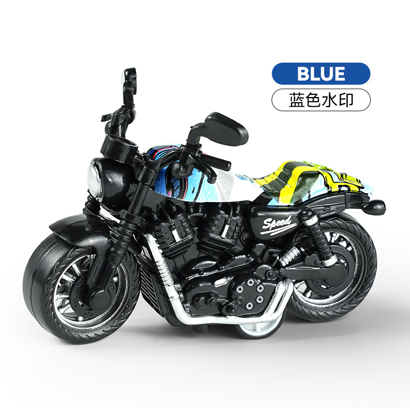 Cross-border children's toys, simulated rebound motorcycle models, keychains, decorative items, durable toy cars, grabbers, gifts details Picture