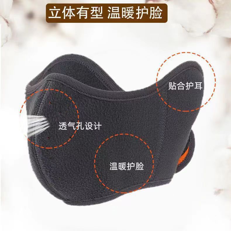 加厚口罩女防寒保暖面罩二合一口耳罩男款骑行防风护脸面御寒产品图