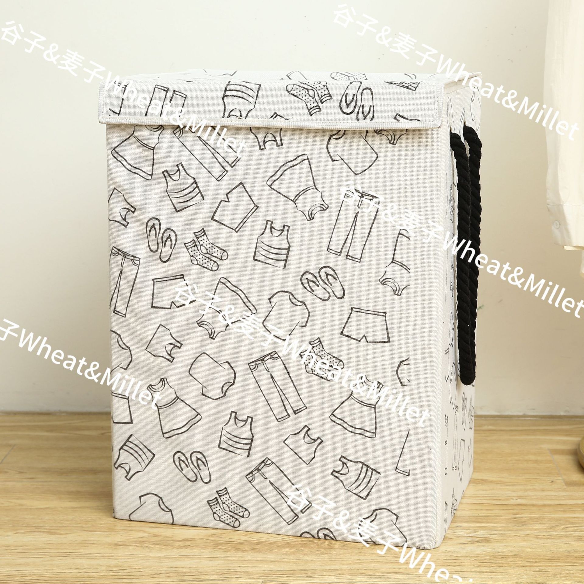 يمكن طي سلة الغسيل المتسخة Specification image