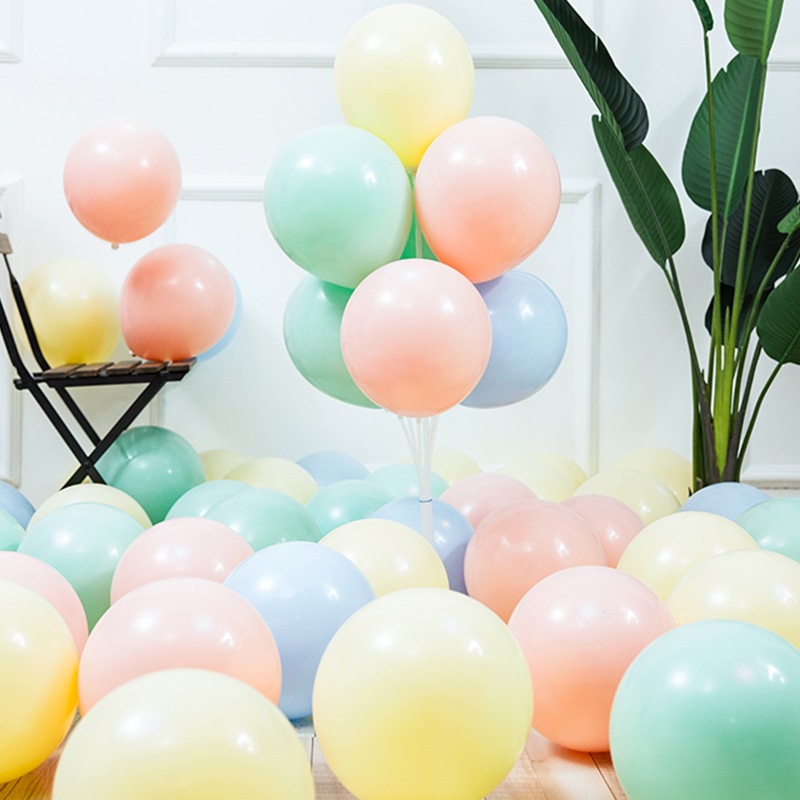 Macaron balloon birthday party event decoration balloon Internet celebrity wedding decoration solid color arch round balloon Specification image