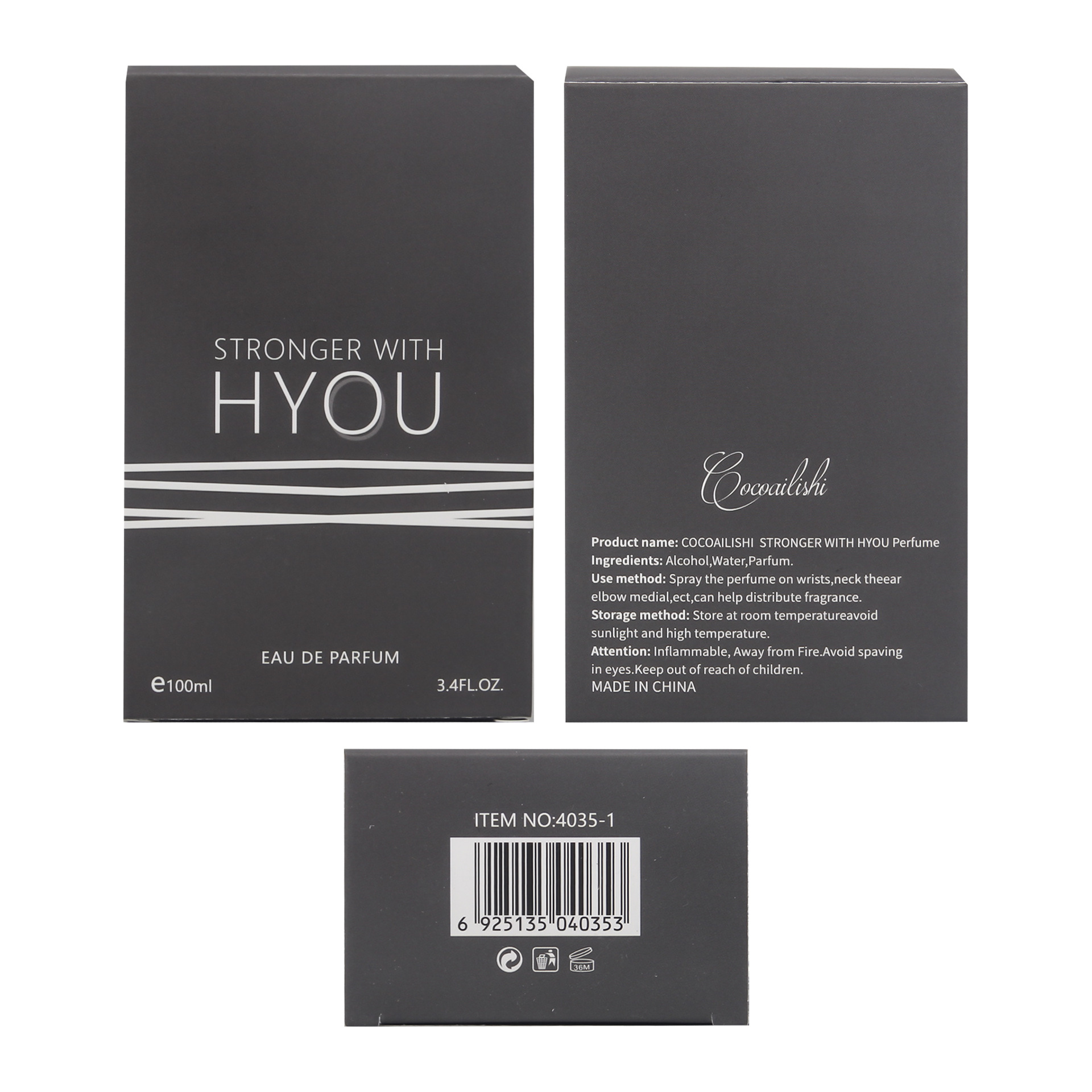 男士香水实物图