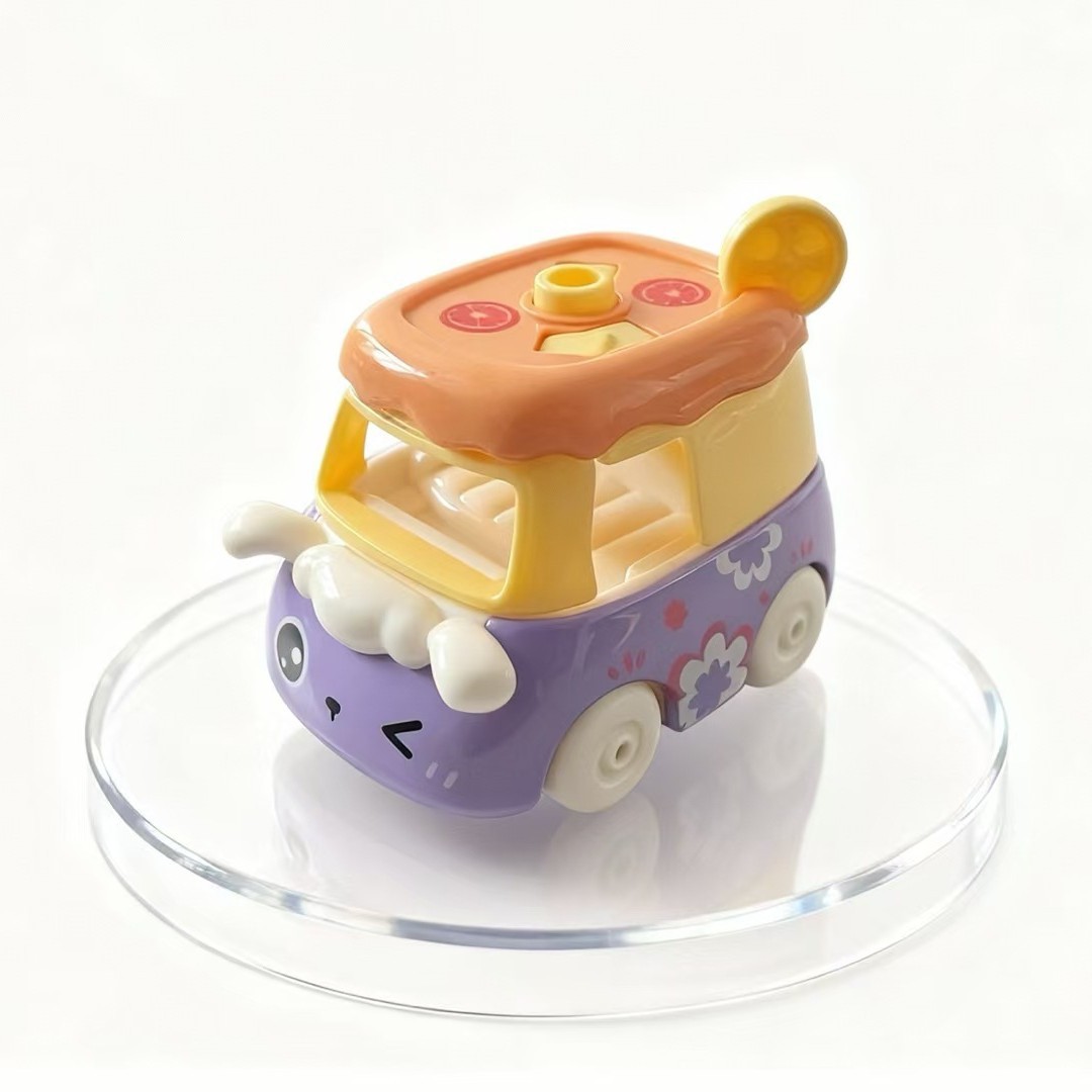 跨境Q版甜品婚庆合金车卡通小汽车玩具娃娃机扭蛋机蛋糕摆件批发