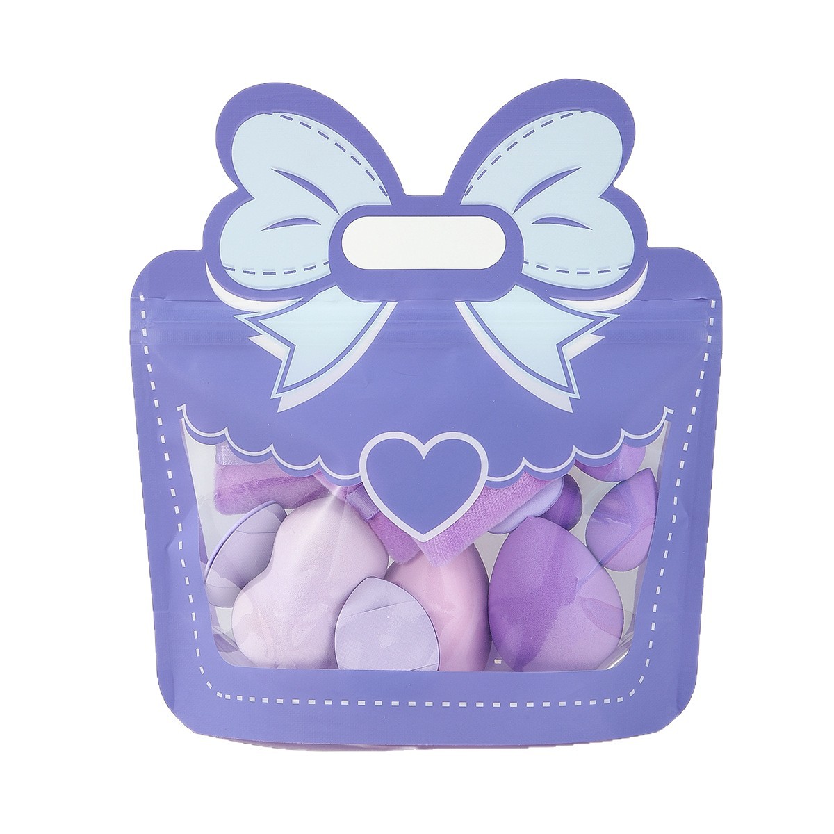 美妆蛋12个装迷你便携化妆用具套装超软气垫干湿两用不吃粉服帖白底实物图