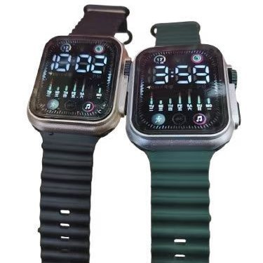 Factory direct sales of simple LED watches, men's and women's electronic watches, sports student display screen electronic silicone couple watches Item Picture