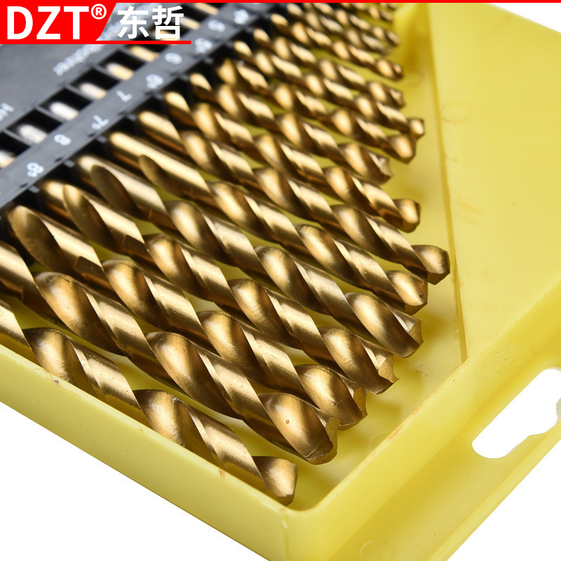 13pc high-speed steel titanium-coated twist drill bits/hexagonal handle drill bits/electric drill bits 1.5-6.5mm thin plate drill bits Item Picture