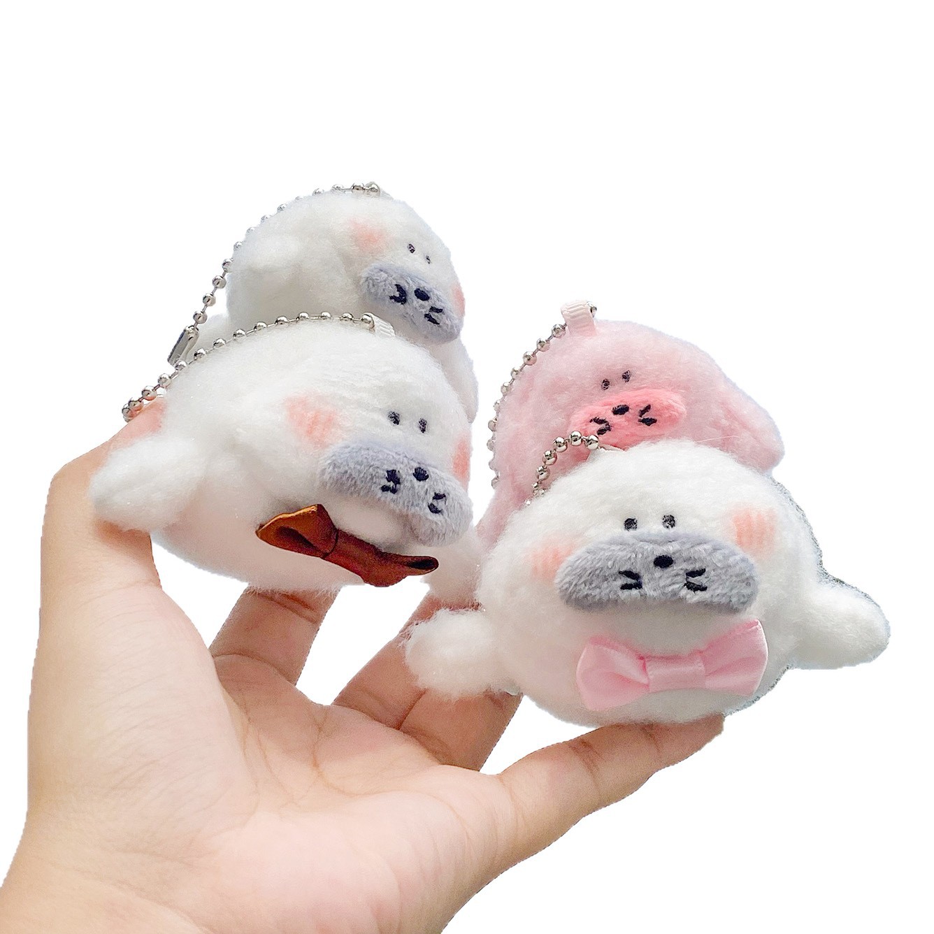 星星人/钥匙扣公仔挂件/挂件/毛绒挂件/包包挂件白底实物图