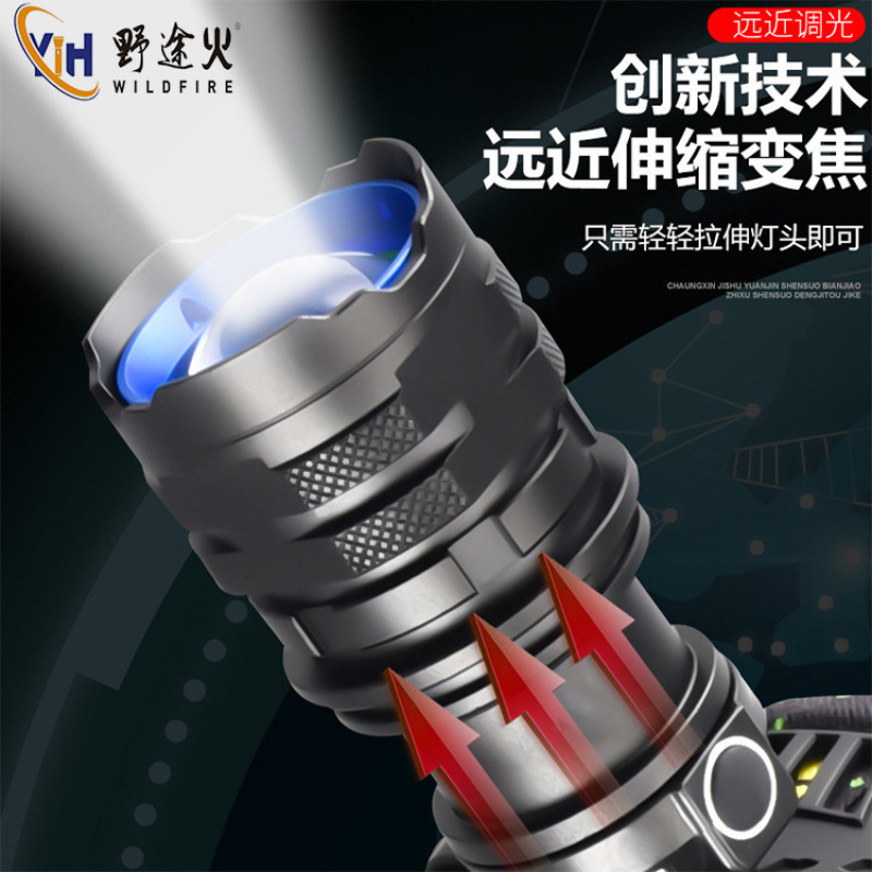 P50 New Outdoor Night Fishing Waterproof Long-Lasting Portable Long-Range High-Intensity Zoom Type-C Rechargeable Outdoor Headlamp details Picture