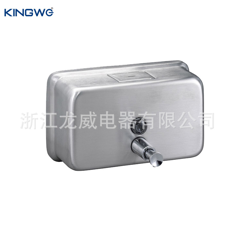 KINGWE手动不锈钢皂液器 酒店壁挂皂液瓶洗手液器皂液盒洗手液器产品图