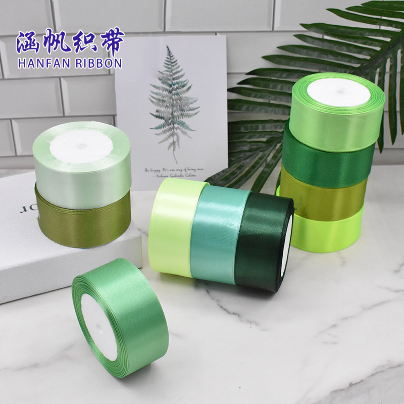 Cross-border exclusive wholesale 4cm satin ribbons, DIY rose ribbons, cake flower packaging ribbons, gift webbing details Picture