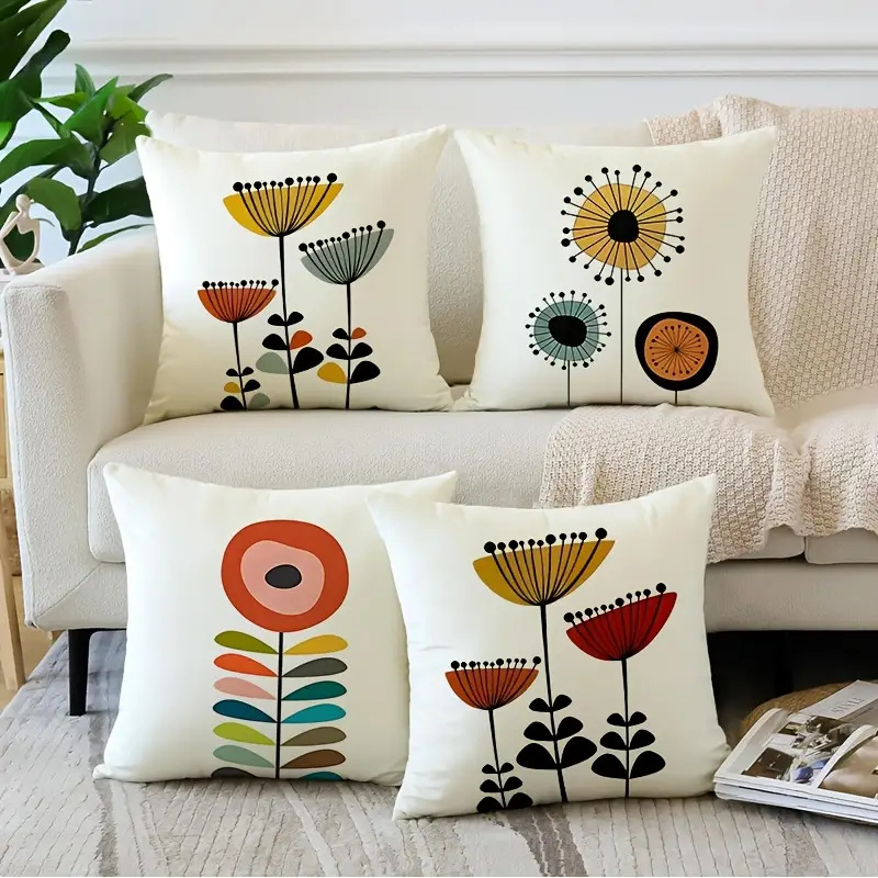 装饰性花卉图案抱枕毯子抱枕被抱枕靠垫抱枕