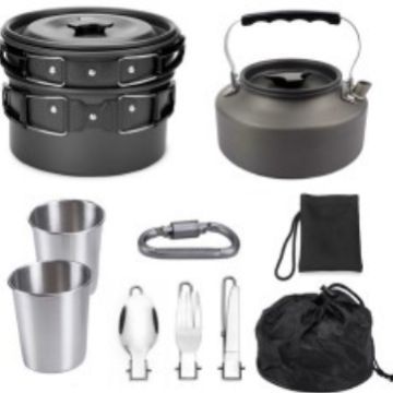 小茶壶组合套装锅软化铝硬质野营组合餐具便携户外用品炊具锅具详情图3