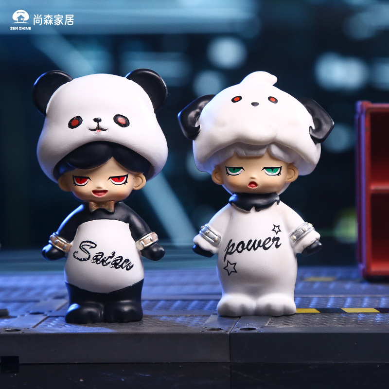 Costume party blind box cartoon figurines, fun boys and girls, children and adults, resin handicrafts, cute 2D Specification image