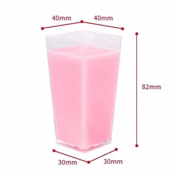 Disposable 3OZ square cup, mousse cup, plastic transparent square cup, pudding dessert cup, cross-border set with spoon and lid Application Scenario