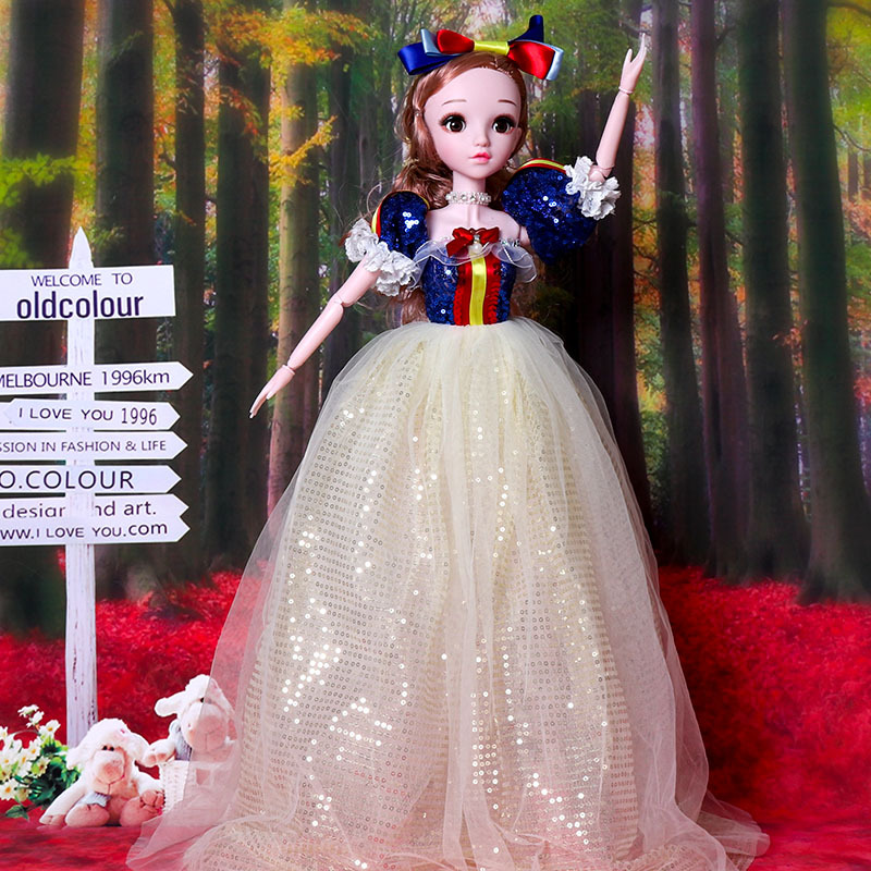 熙笑玩具冰雪奇缘白雪公主巴比娃娃精致仿真小女孩儿童节礼物60cm产品图