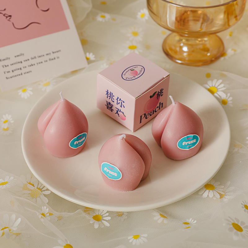ins Scented Fruit Peach Scented Candles Creative Souvenir Candles Soy Wax Cross-border Candles Application Scenario