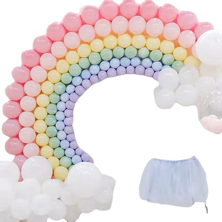 1.5g10寸马卡龙气球批发厂家生日氛围布置婚礼婚庆装饰糖果色乳胶白底实物图