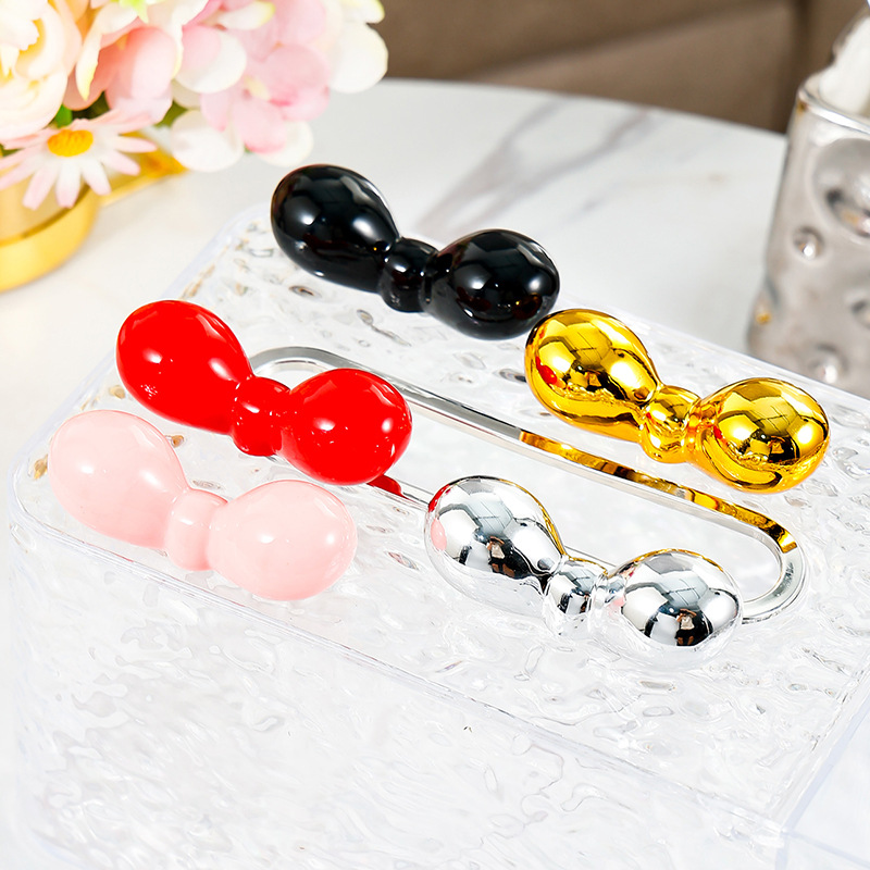 仿真蝴蝶结塑料配件电镀领结纸巾盒果盘首饰盒收纳箱配饰水杯装饰