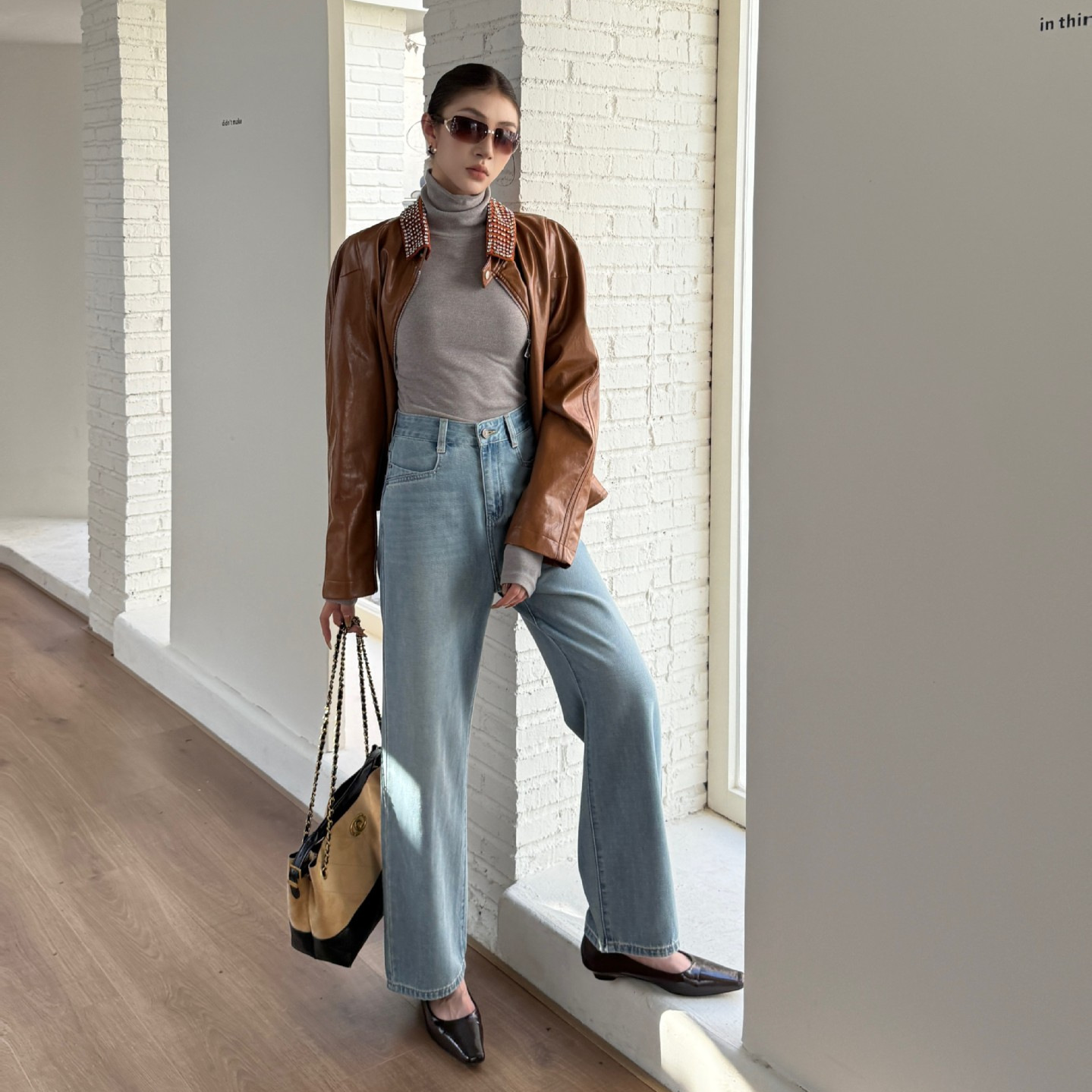 Yunchang Tencel Lyocell cotton Jeans for Women 2025 Autumn New Style straight-leg casual Trousers K0007 Application Scenario