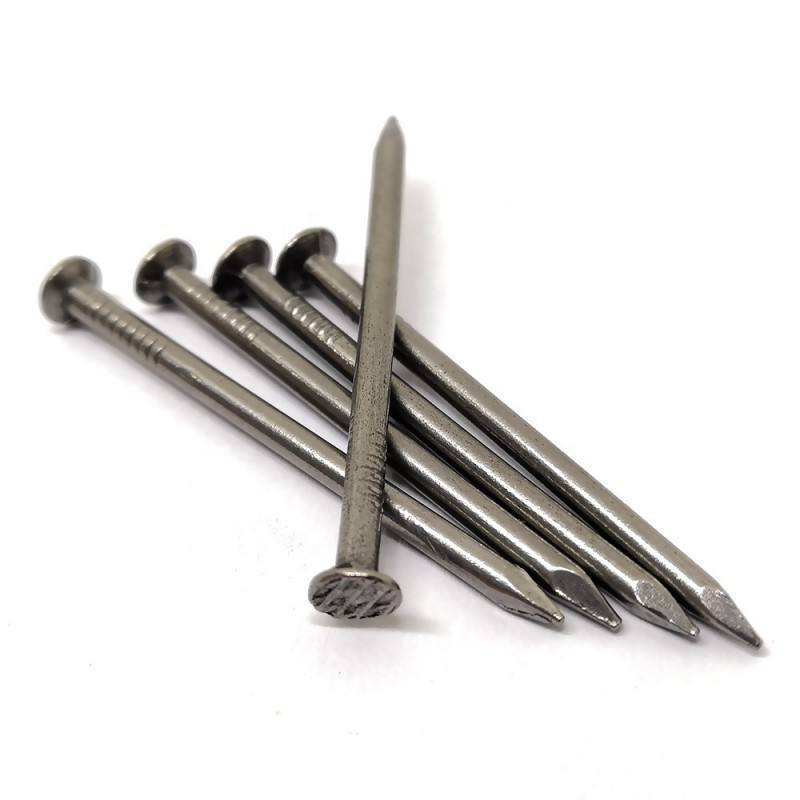 Silver steel wire round head rivets, iron nails, building materials letter rivets, round flat head and pointed point design Item Picture