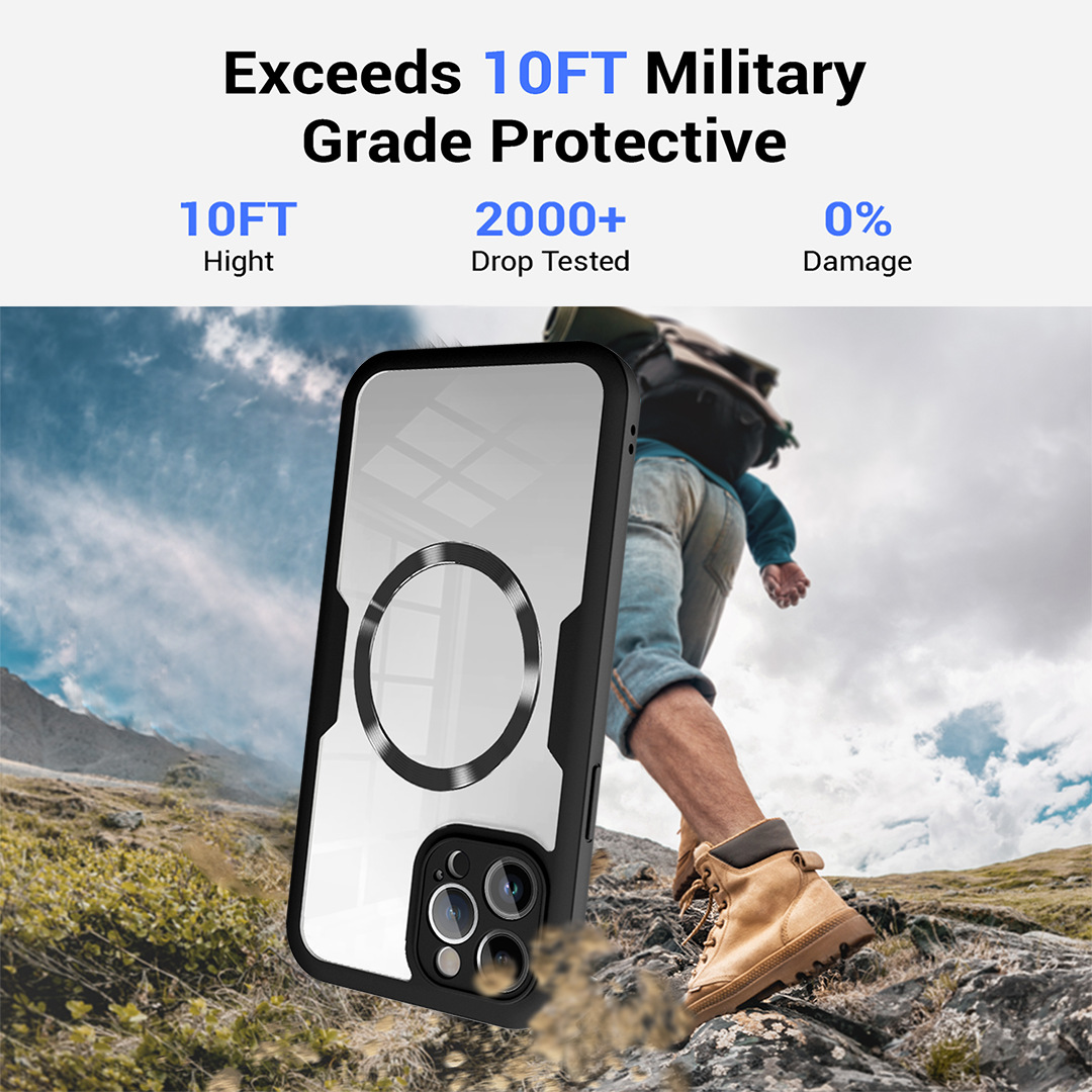 Suitable for iPhone17 Qicai magnetic phone case, iPhone17Pro Max all-inclusive 360 case and film integrated protective case Specification drawing