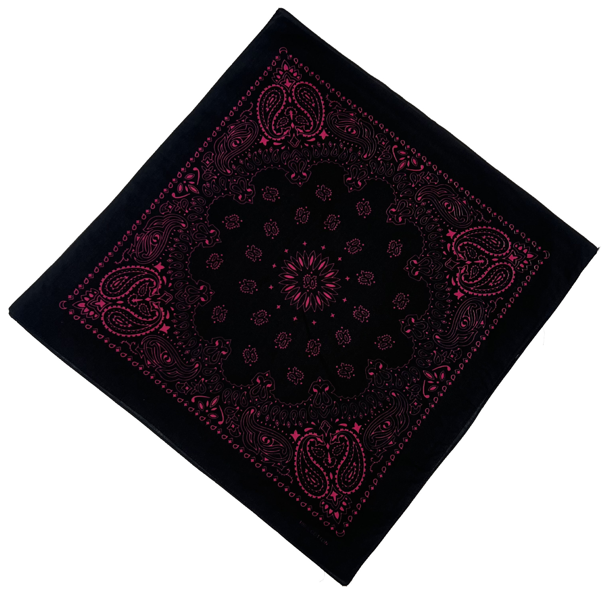 Wholesale of new pure cotton square scarf hip hop hip-hop street dance black background contrasting color sunflower bandana headscarf Specification image