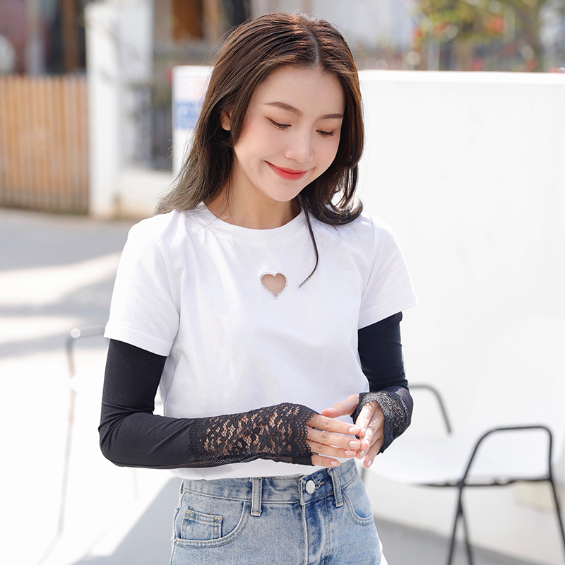 长款防晒手套开车防紫外线袖套薄夏季骑车遮阳冰丝手臂袖子袖套女