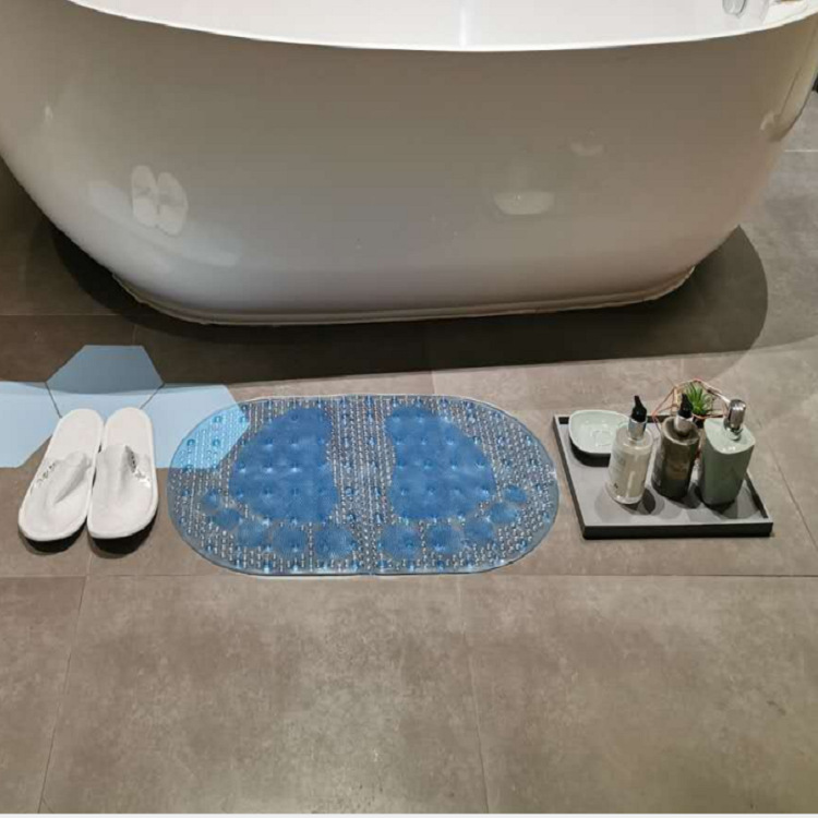 透明/实色椭圆脚丫浴室垫浴室按摩垫防滑垫浴室脚垫
