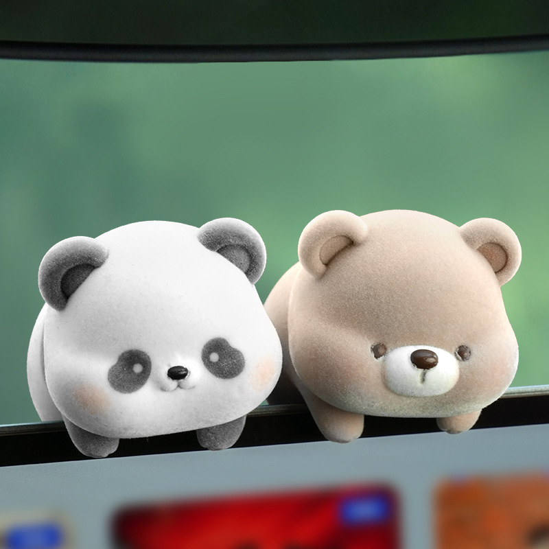 毛茸茸治愈系趴趴摆件工位电脑桌面摆件汽车中控显示屏装饰品可爱产品图