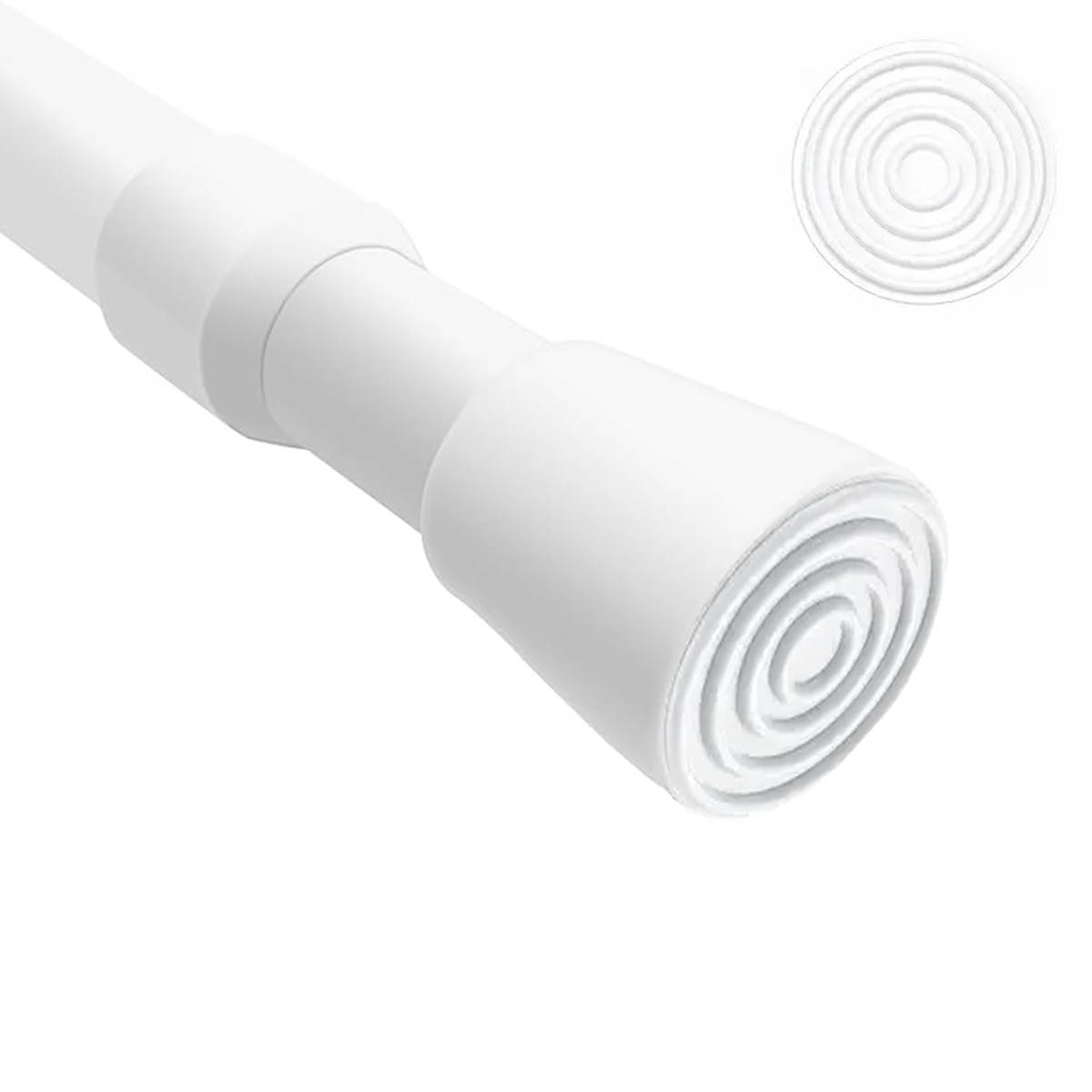 毛巾架卫生间毛巾杆浴巾架浴室单杆加长太空铝厕所架子双杆免打孔白底实物图