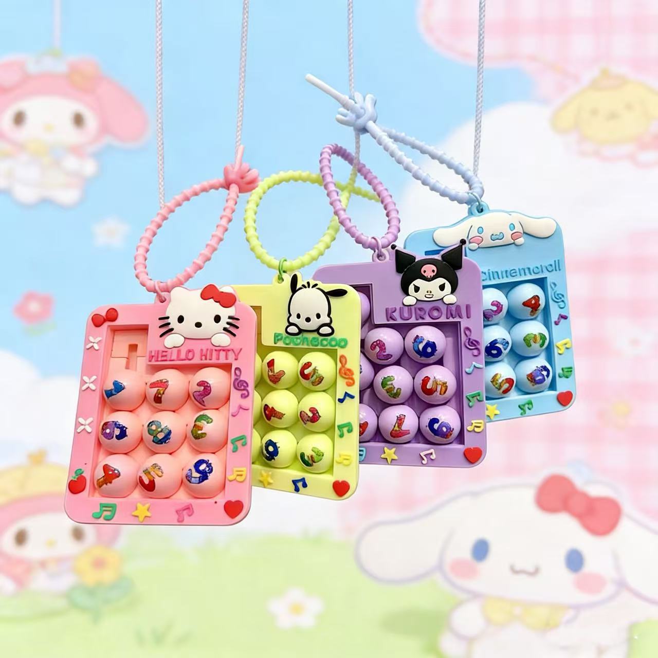 Sanrio Digital Hua Rong Dao Cartoon Fun Children's Educational Toys Keychain, Schoolbag Pendant, Stress-relieving Pendant details Picture
