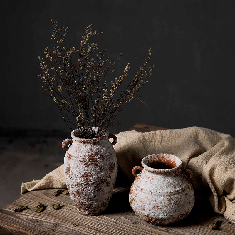 2026 Vintage ceramic mixing jars, dried flower earthenware jars, porcelain jars, storage jars, home decorative jars details Picture