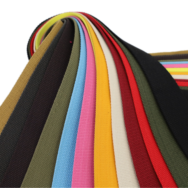 50mm ancho rayas intercolor algodón tejido correa maletas correas lona pantalón cinturones zapatos sombreros decoraciones accesorios color colisión ropa details Picture