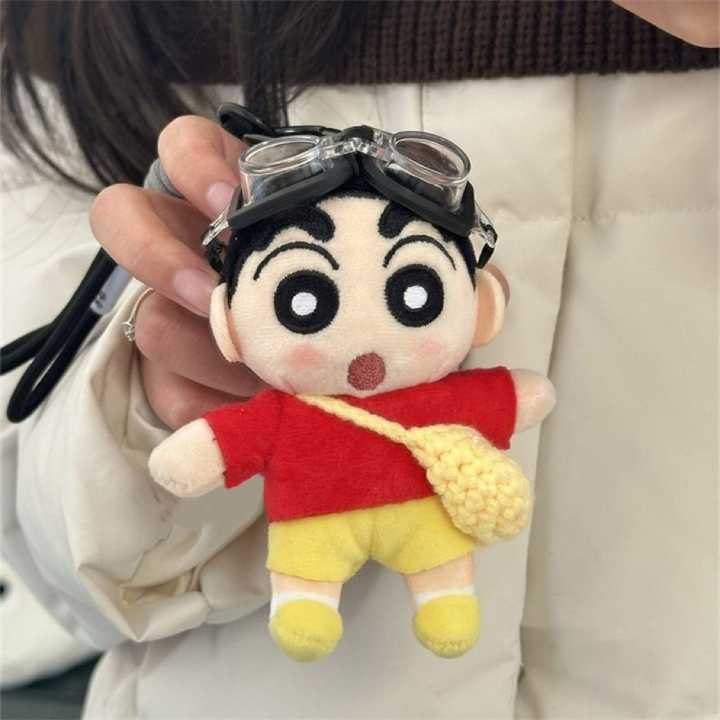 爆款卡通可爱蜡笔小新挂件毛绒玩偶变装公仔挂饰ins风书包钥匙扣细节图