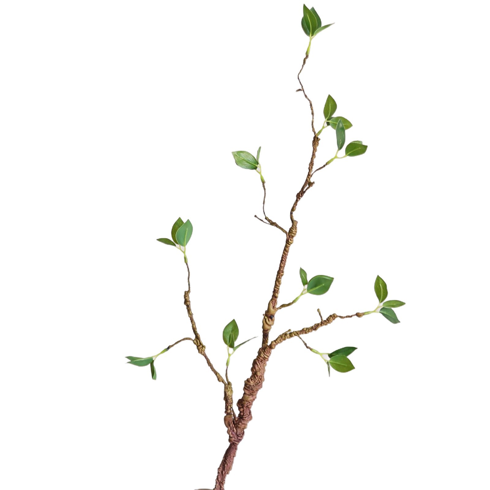 植物绿芽叶婚庆家居装饰发泡枯枝绿叶摆件插花摆设绿植高仿真花卉白底实物图