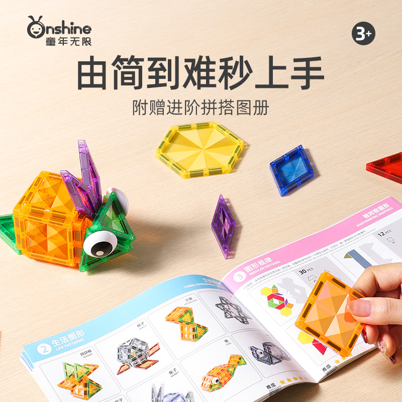 ONSHINE/ Childhood Infinite Nature Intelligence Magnetic Attraction Teaching Aid Geometric Shape Creative Intelligence Puzzle Board Toy Specification image