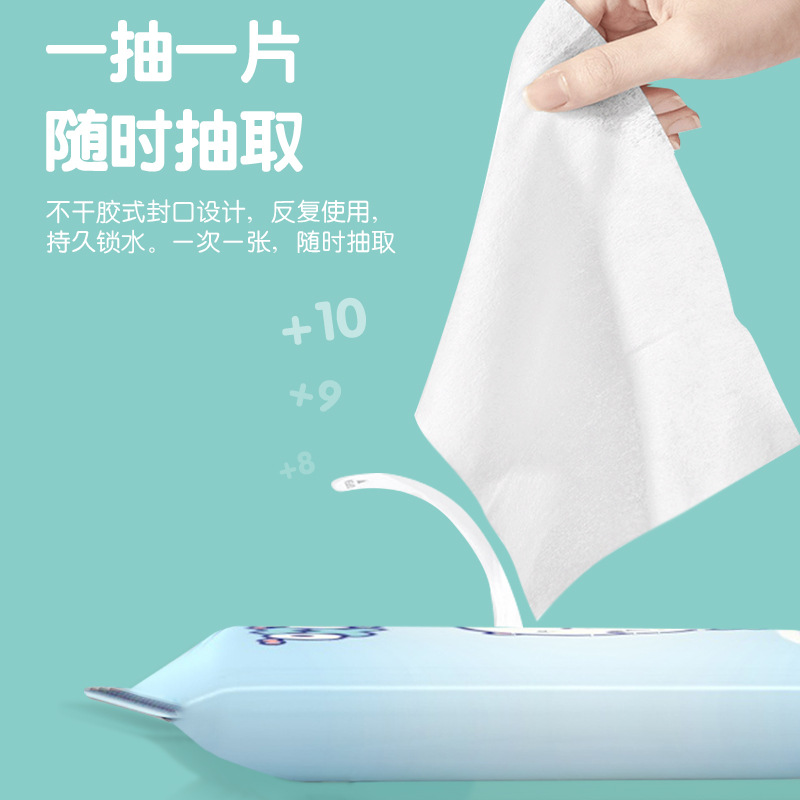 10-piece wet wipes, cleaning wet wipes, baby 10-piece disposable non-woven fabric wet wipes, small package, online store gift Application Scenario