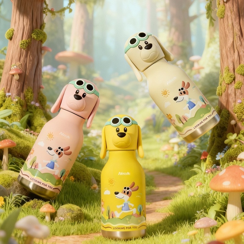 厂家批发儿童卡通可爱高颜值保温杯创意个性公仔头不锈钢保温杯