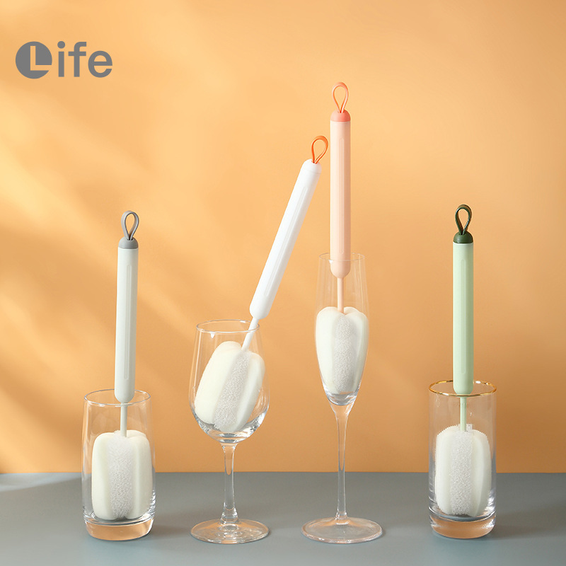 多功能清洁刷长柄杯刷锅刷钢丝球清洁球破壁机刷厨房清洁工具