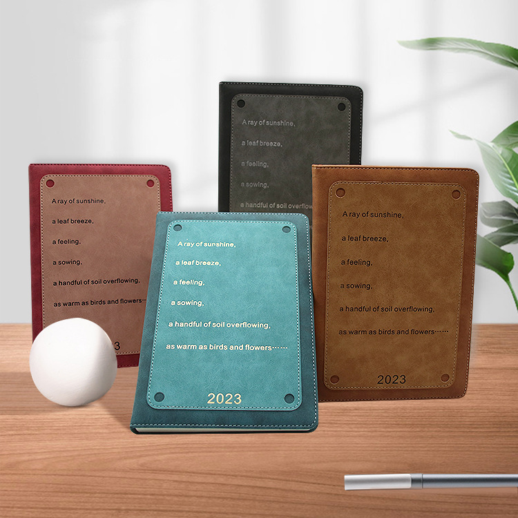 2023 Yalong Cross-border New Pattern Agenda A5 PU Cover Leather Notebook, Notepad Soft Leather Stationery Notes details Picture