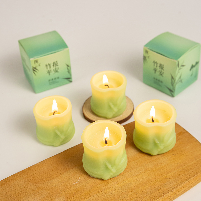 Bamboo News Peace Scented candles, electric candles, Mahjong candles, digital candles, 180g details Picture