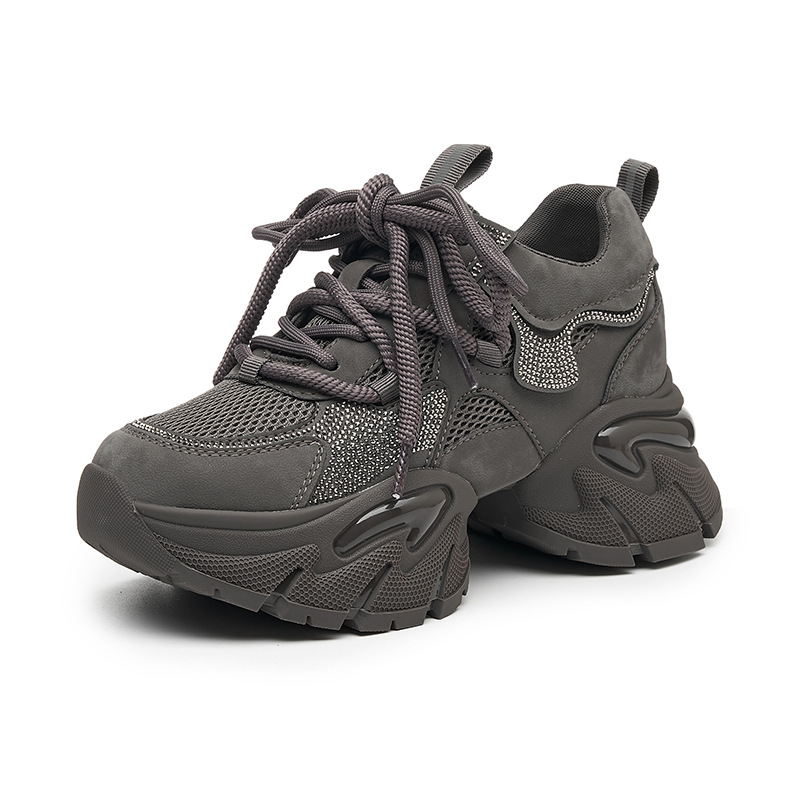 Dad shoes, girls' student sports shoes, popular casual women's shoes, versatile thick-soled insole height-increasing single shoes for women in autumn and winter 2026 Item Picture