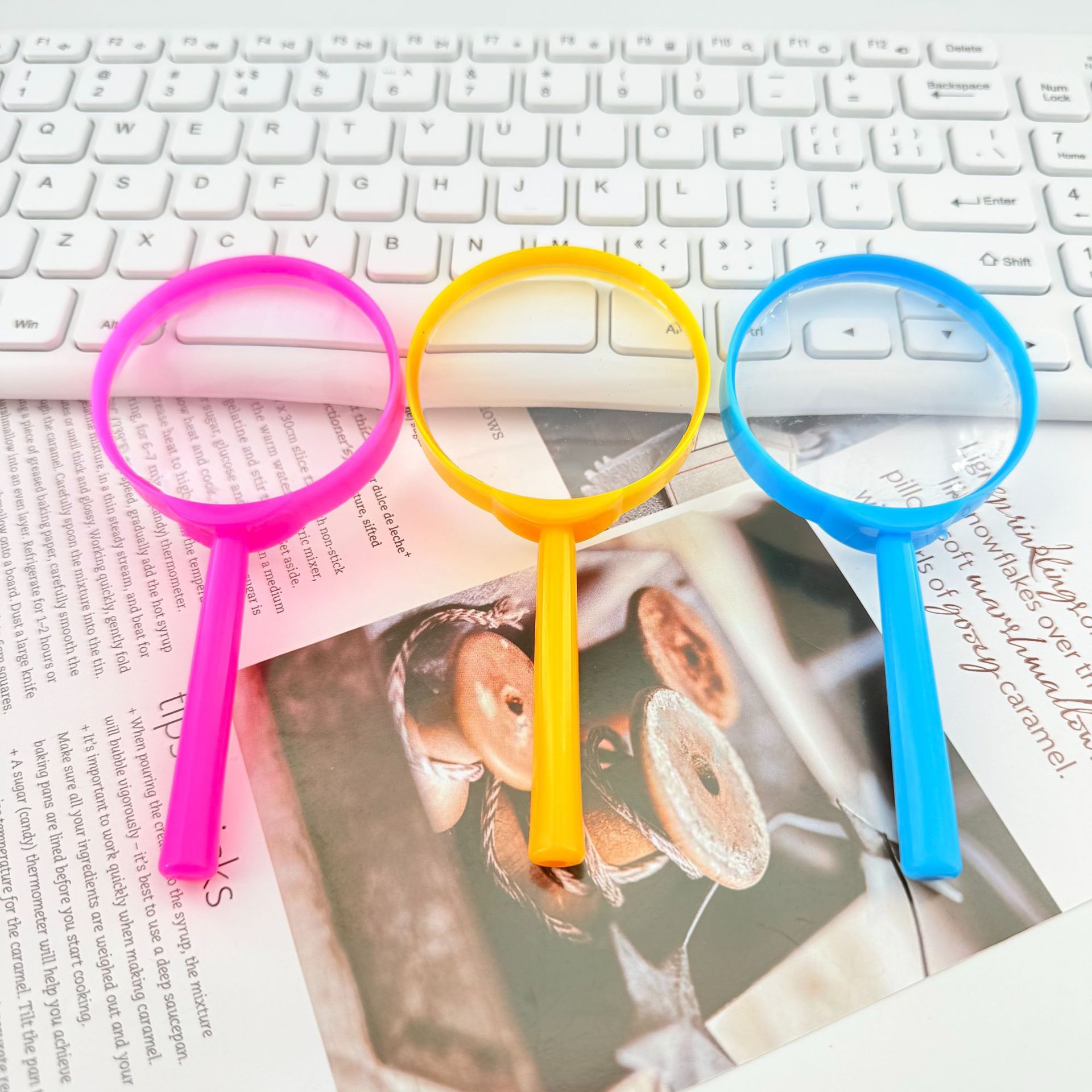 Children's color magnifying glass + magnifying glass Specification image
