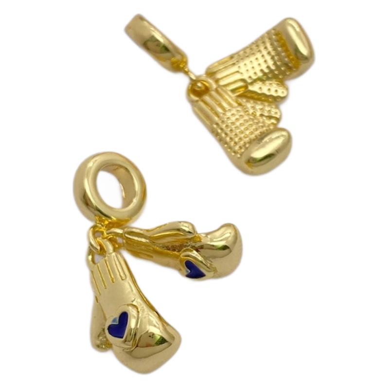 Cute and fashionable best-selling DIY gold-plated accessories such as bracelets, necklaces and pendants in the shape of small gloves Item Picture