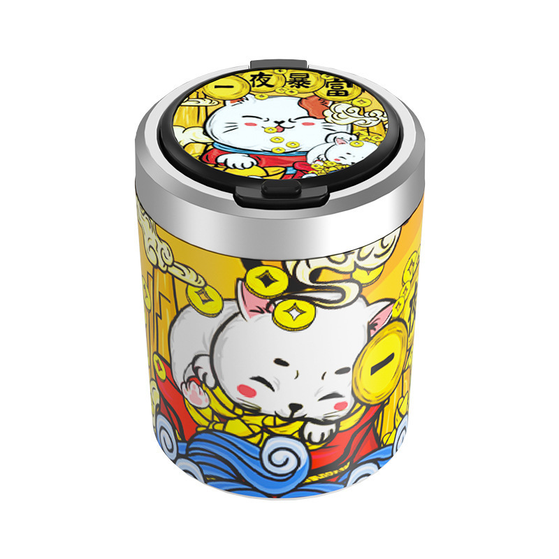 按压车载烟灰缸/桌摆/气球派对白底实物图