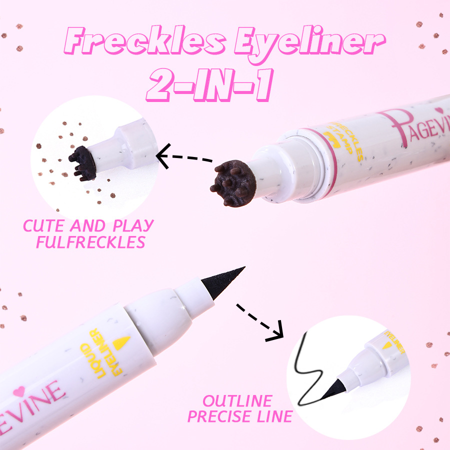 PAGE VINE Cross-border Double-headed eyeliner Liquid Pen Freckle Pen, a bestseller in foreign trade, waterproof and long-lasting spot spot pen eyeliner liquid Application Scenario